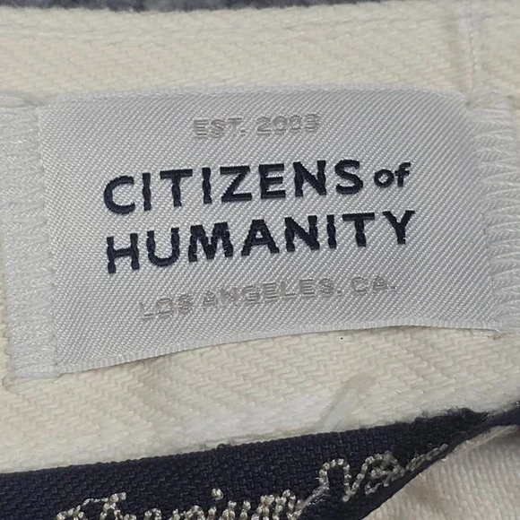 Citizens of Humanity Gaucho Trousers Pants Women's 28 Ivory Wide Leg NWT *Marks - Picture 8 of 16